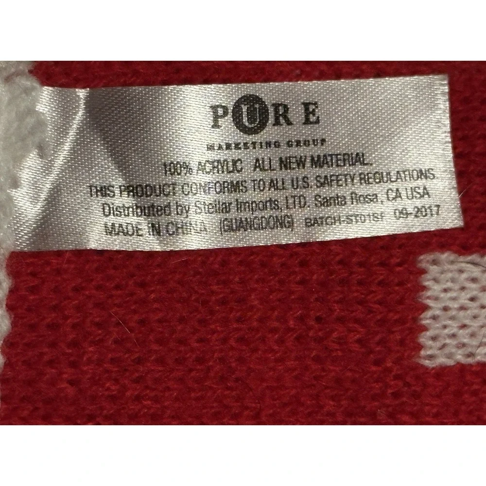McDonalds Knit Scarf Red White Winter Fringe Arches Holiday